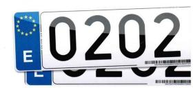Placas de matricula 100-PE - MATRICULA ACRILICA COCHE 520X110
