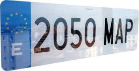 Placas de matricula 100-PE - MATRICULA ACRILICA COCHE 520X110