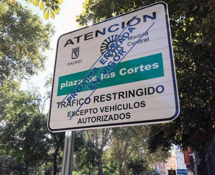 Los vehículos sin etiqueta medioambiental podrán entrar a Madrid Central si van a un taller